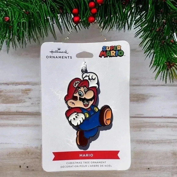 NEW HALLMARK/SUPER MARIO BROTHERS - Fun Mario - 2D Metal Christmas Ornament - Picture 1 of 6